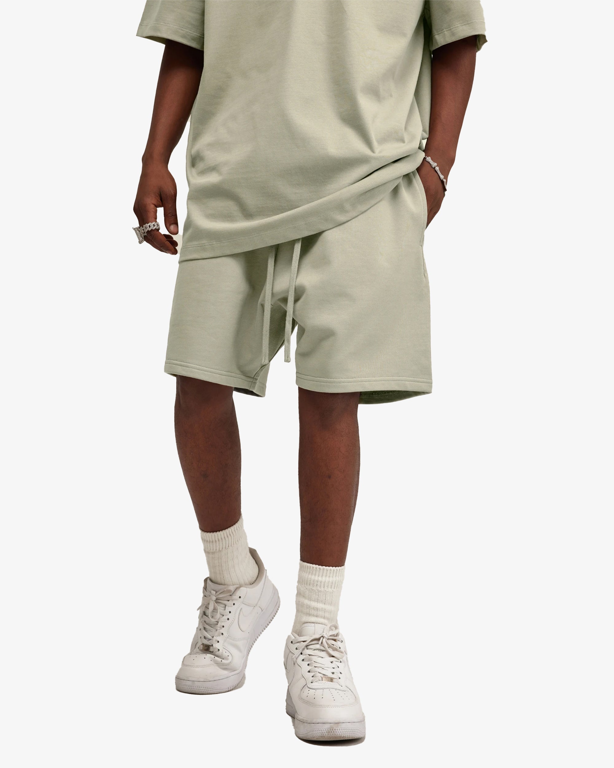 Heavyweight Cotton Essential Shorts with Drawstrings