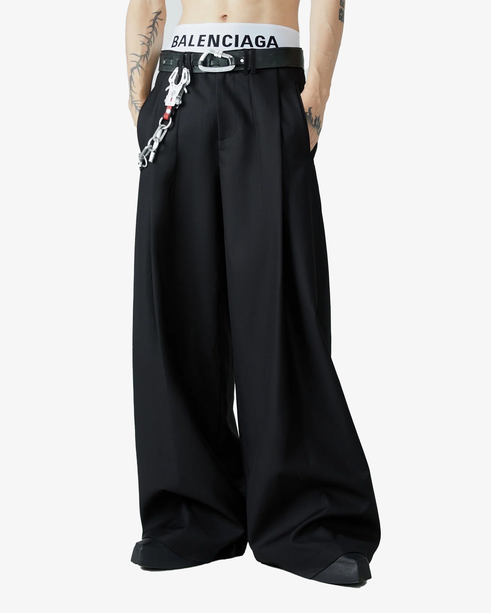 Pleated Extra Wide Oversized Trouser Pants
