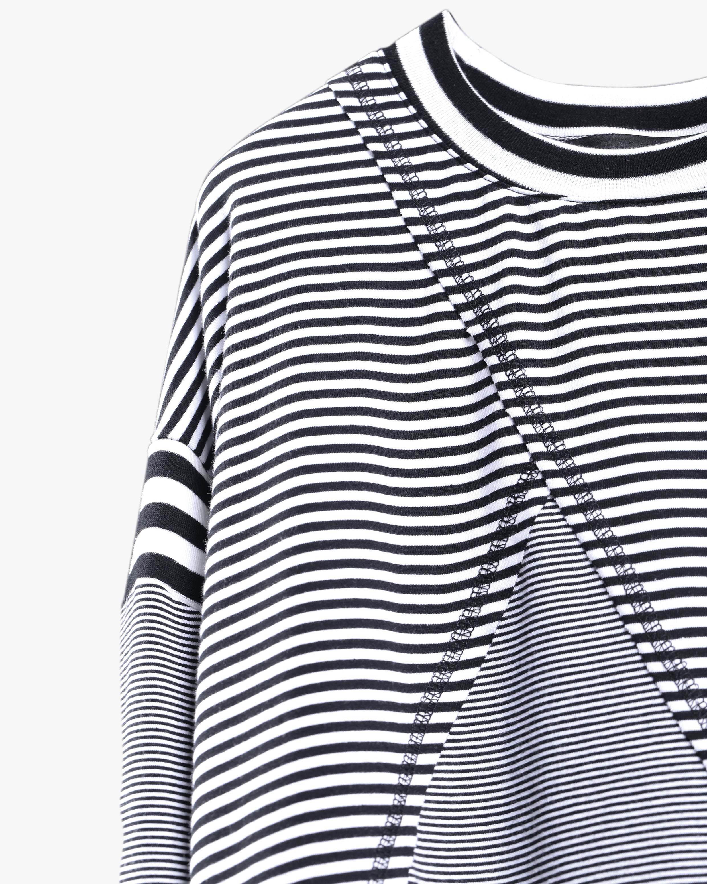 Striped Oversized Fit Long Sleeve T-shirt