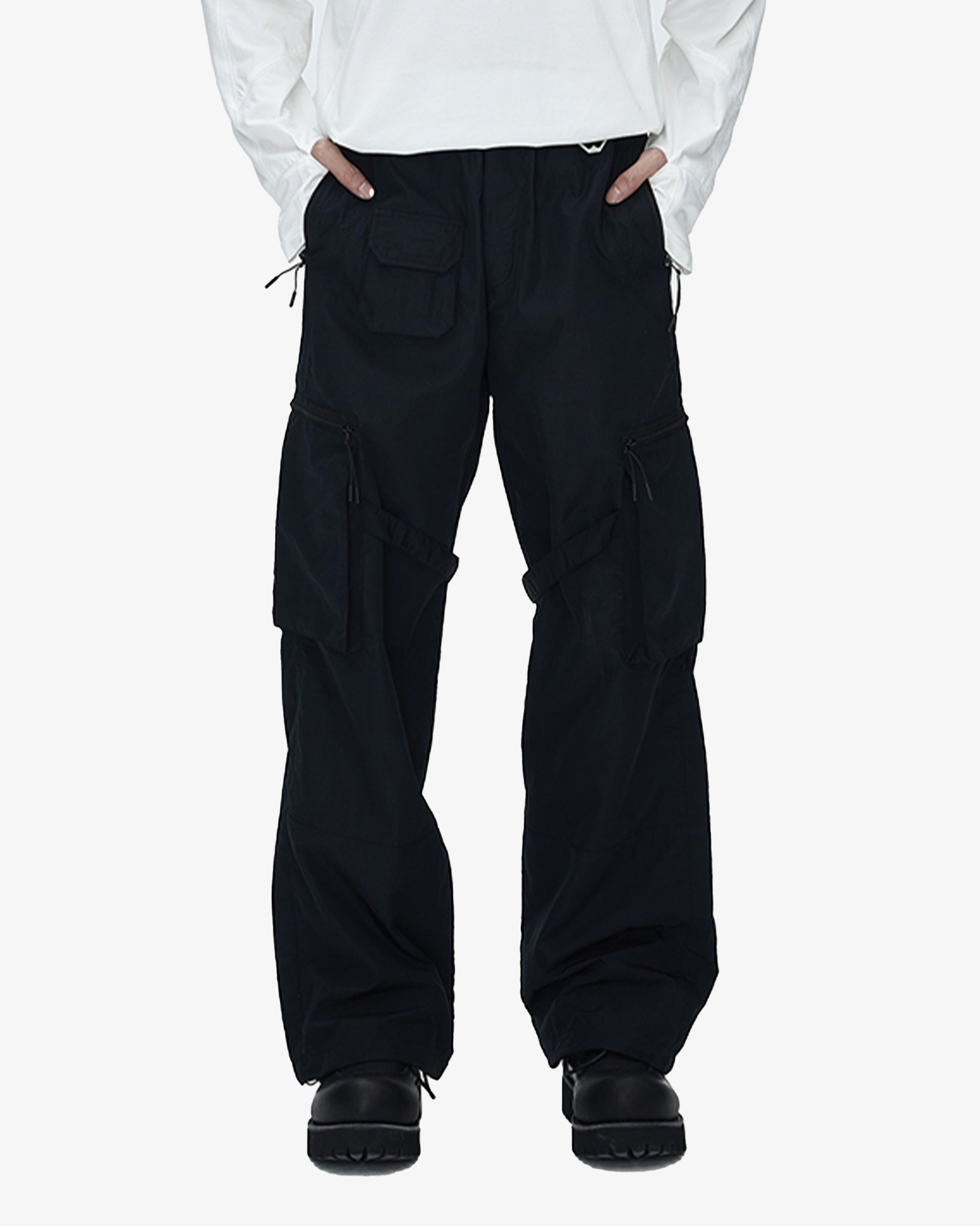 Parachute Wide Fit Strapped Cargo Pants Black