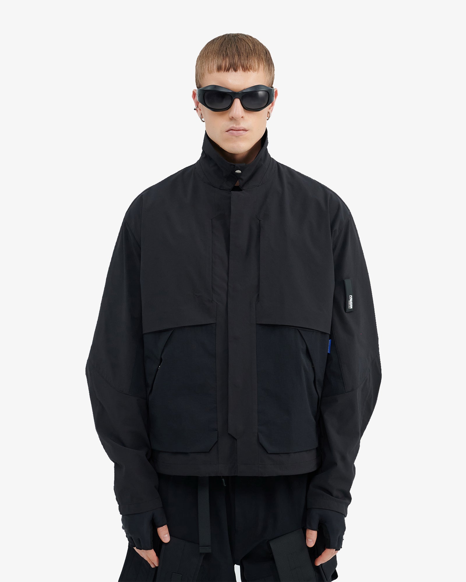 Water Repellent Collared Transforming Tech Jacket