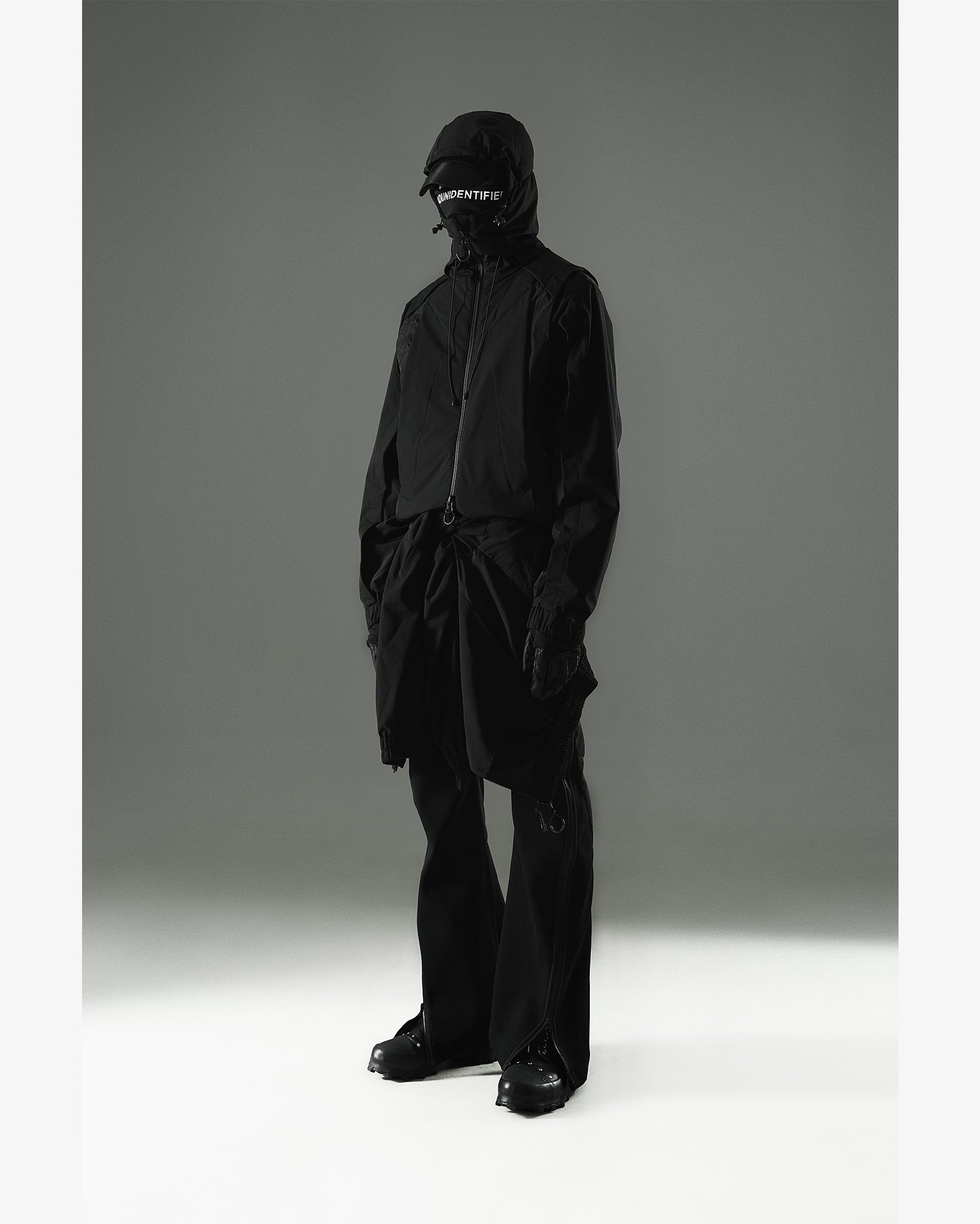 Deconstructed Hooded Tech Shell Jacket