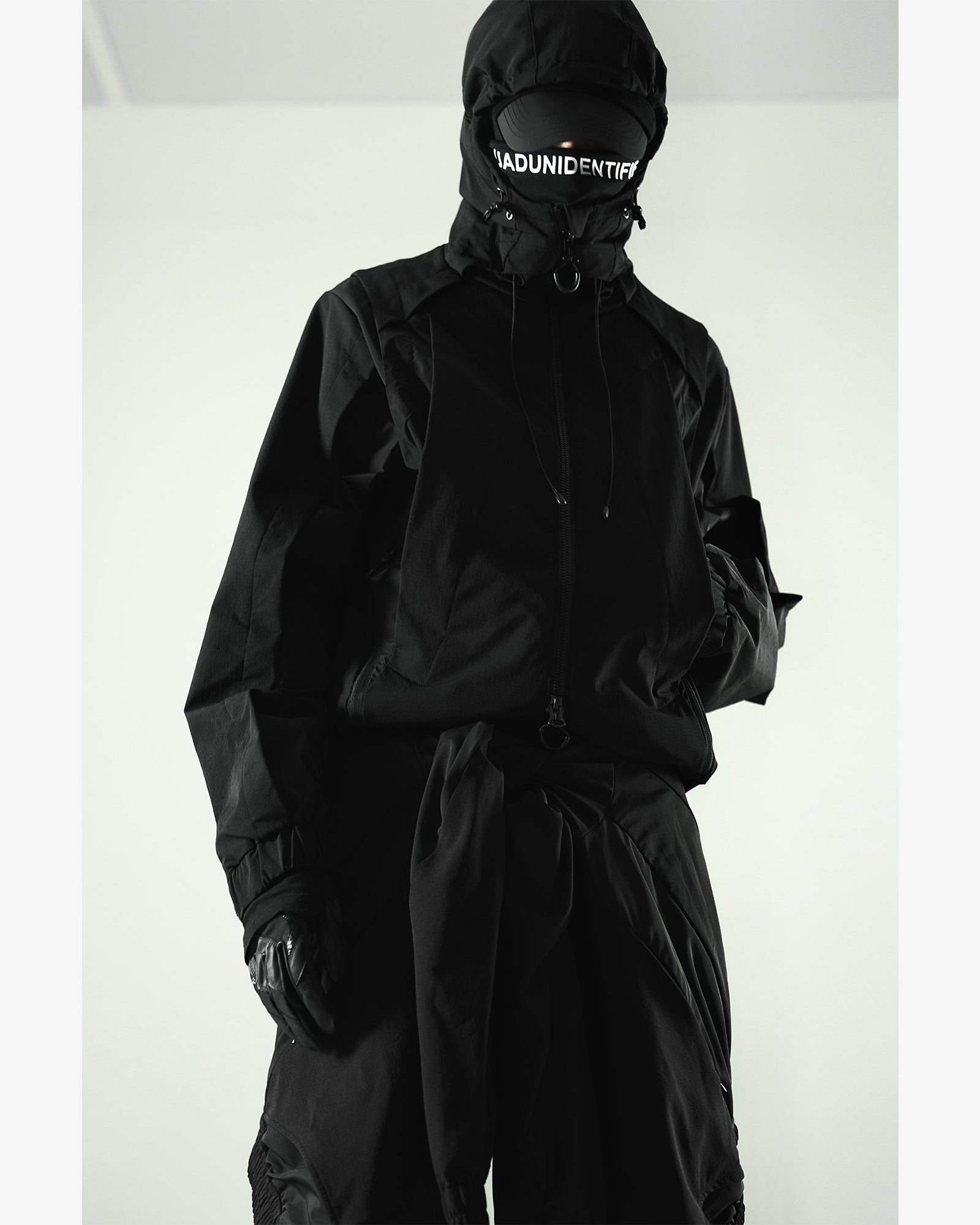 Deconstructed Hooded Tech Shell Jacket