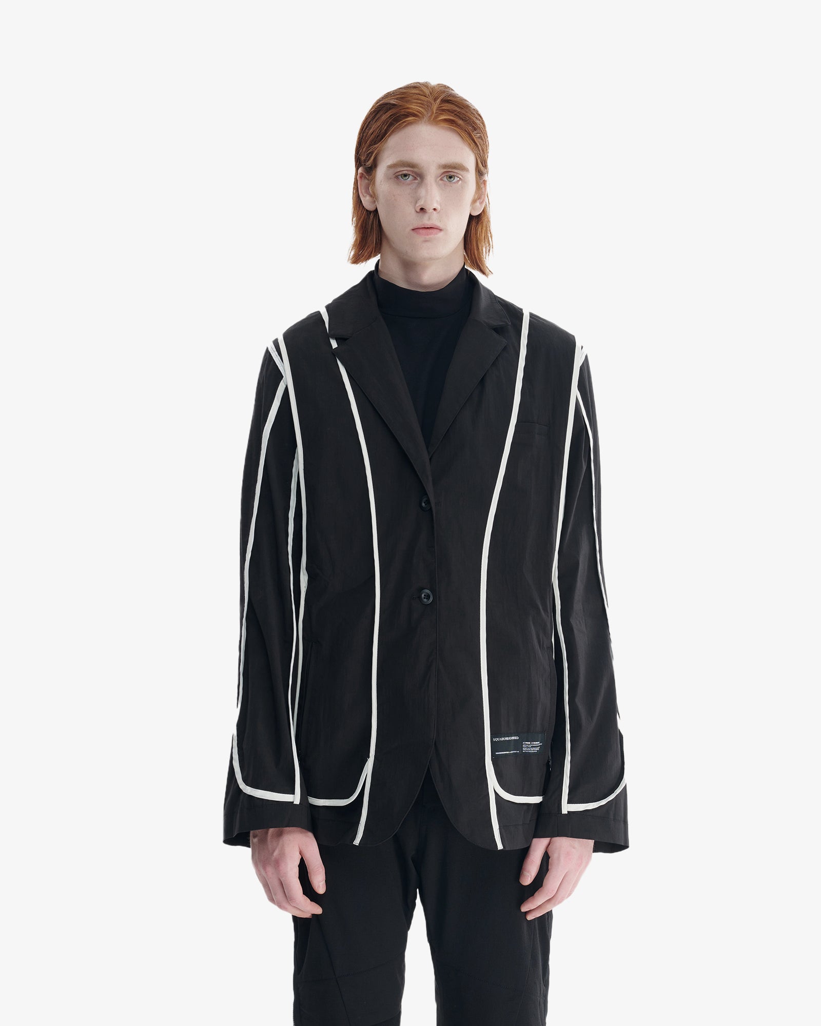 Reversible Deconstructed Blazer Jacket Black