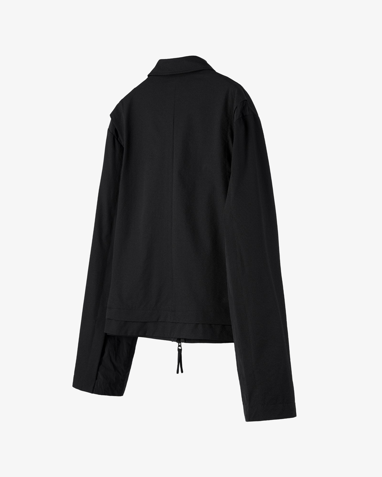 Cropped Collared Jacket Black