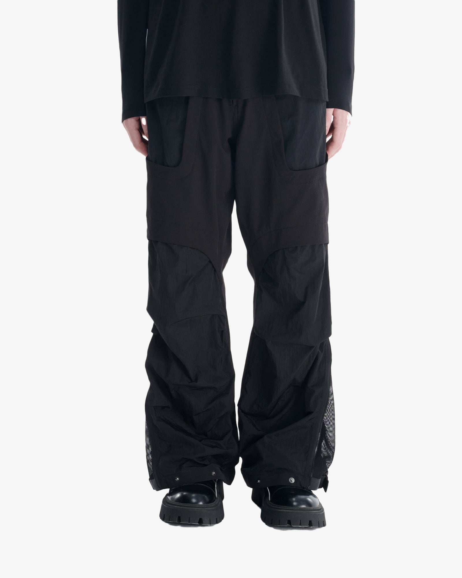 Pantalon large double épaisseur noir