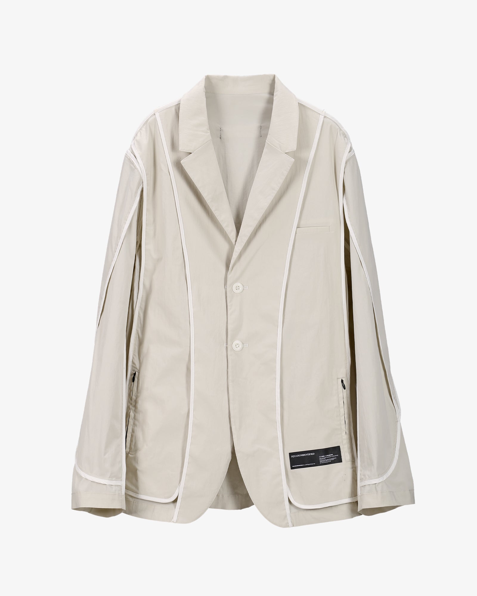 Reversible Deconstructed Blazer Jacket Cream White