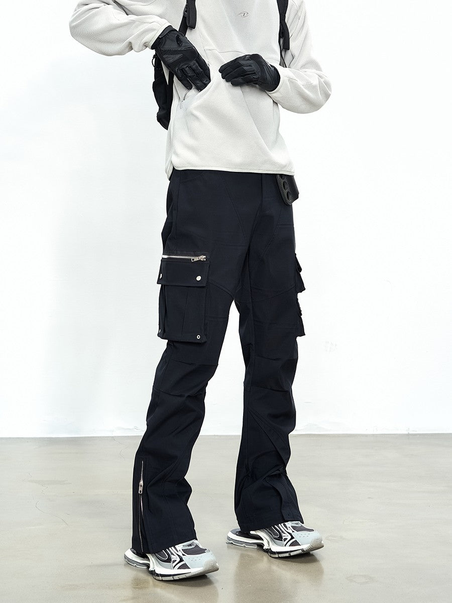 Multi Pocket Water Repellent Flared Cargo Pants